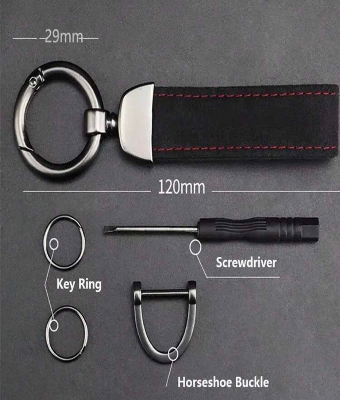 Leather keychain